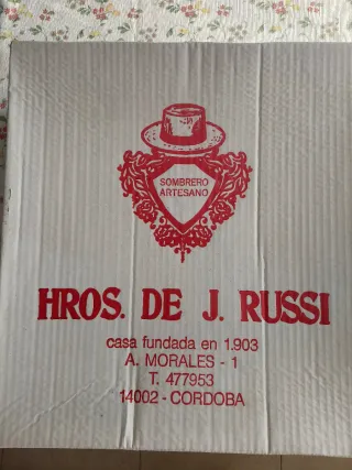 Sombrero Cordobés Hnos. de J. Russi Hecho a Medida