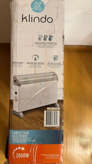 Calefactor Eléctrico Klindo 2000W para 15-20m.