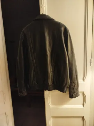 Cazadora de piel para caballero