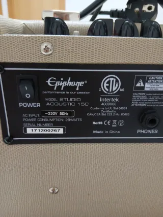 Amplificador Guitarra Epiphone Beige