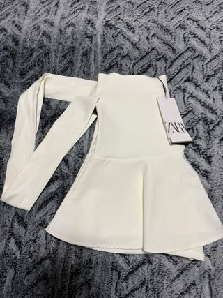 Falda pantalón Zara blanca