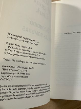 Mary Higgins Clark. Escondido en las sombras.