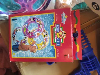 Flotador balón de plata chaleco gafas de bucear