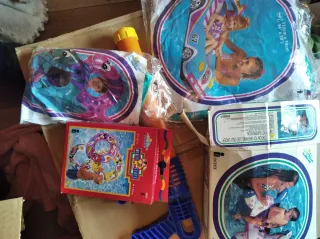 Flotador balón de plata chaleco gafas de bucear