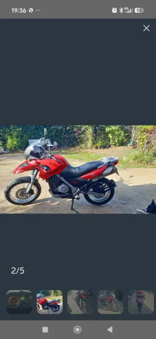 BMW 650 GS Adventure 2007 Roja