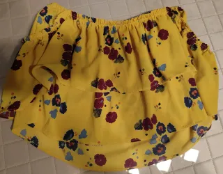 Top Zara Amarillo Estampado Flores