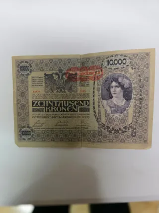 Billete 10.000 Coronas Austriacas 1918