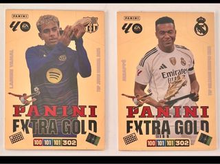 LAMINE YAMAL Y MBAPPE EXTRA GOLD ADRENALYN 25 26