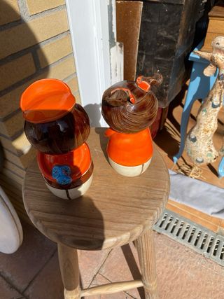 Antigua Pareja cerámica vintage firma Caballé