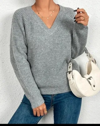 Jersey de punto gris talla única