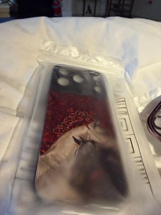 Funda iPhone 14 Pro Morada Glitter Oso