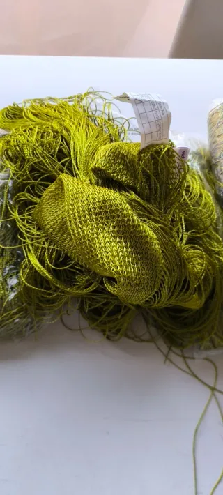 Juego 4 cortinas hilo seda verde