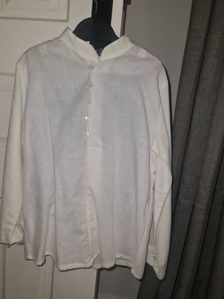 Conjunto de Lino Niño talla 7. Camisa y pantalon c