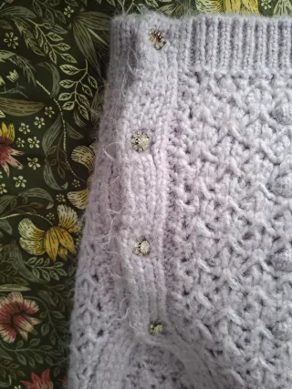 Chaqueta punto Mango morada