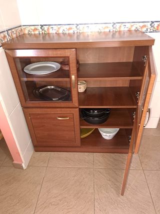 Mueble TV, aparador, vitrina madera.