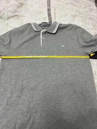 Polo Pedro del Hierro Gris con Detalles Blancos L