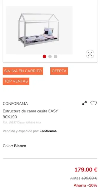 Cama Montessori Blanca