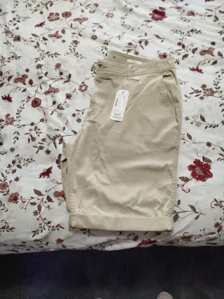 Pantalones cortos Tom Tailor beige talla M