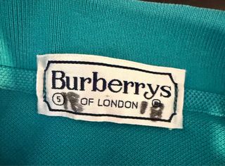 Polo Burberry Azul turquesa vintage