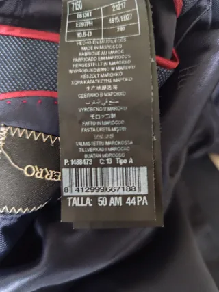 Traje Pedro del Hierro Gris, talla 50