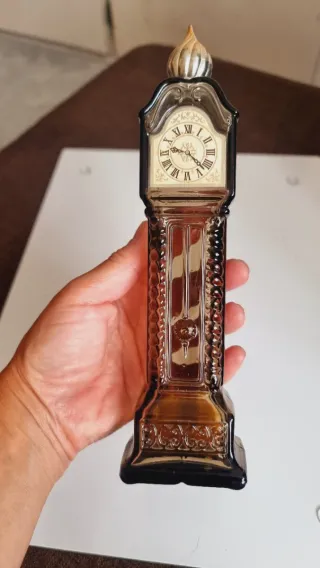 Frasco Perfume Avon Vintage Reloj Marrón/Plata