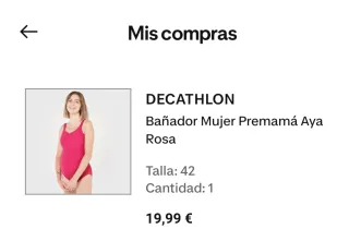 Bañador premamá rosa