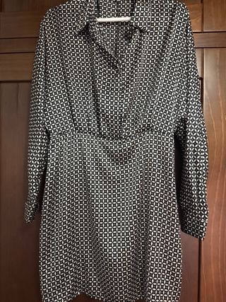 Vestido estampado blanco y negro