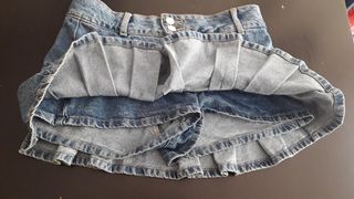 Falda-pantalón vaquera Bershka Talla S