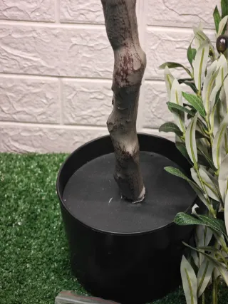 Planta Olivo Decorativa Verde Plástico