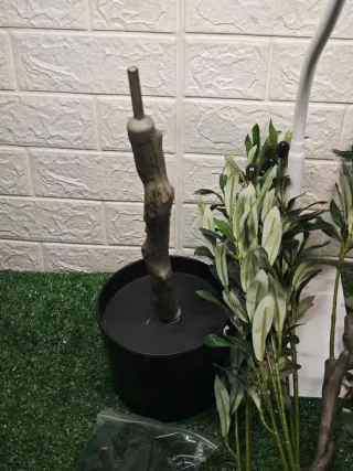 Planta Olivo Decorativa Verde Plástico