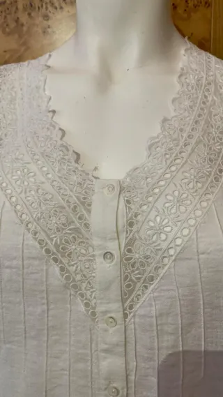 Camicia da notte vintage La Perla bianca