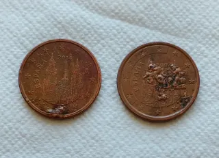 2 Monete da 5 Cent Euro con Errori Rari