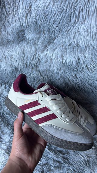 Zapatillas Adidas Samba OG Beige Granate Talla 38