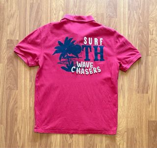 Polo Tommy Hilfiger rojo Hawaii Surf bordado T:L/M