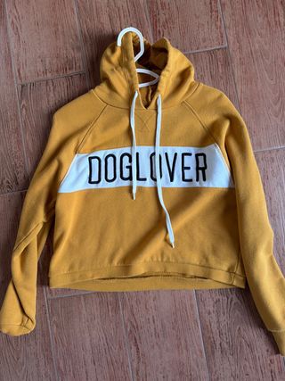 Sudadera corta Doglover amarilla