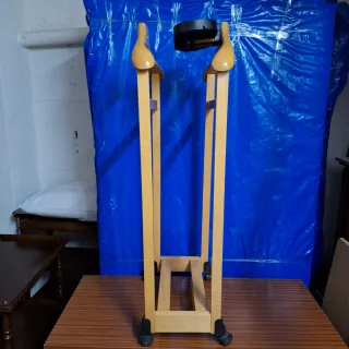 Galanero doble madera bandeja negra