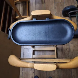 Galanero doble madera bandeja negra