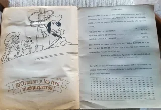 Álbum D'Artacan y los tres mosquep. Cromos