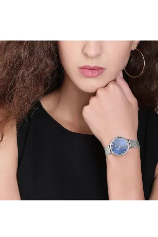 Reloj Skagen Anita Mujer Acero Plateado Azul