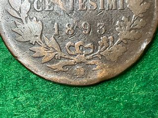 ºoO 10 centésimos Umberto I 1893 - BI - Italia