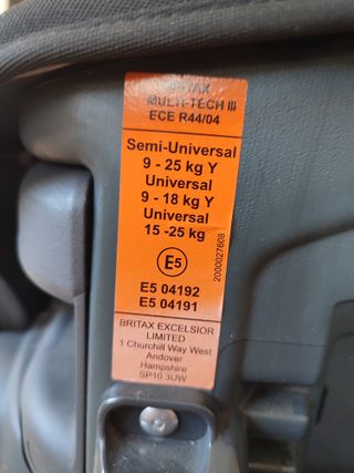 Silla coche Britax Römer Multitech III