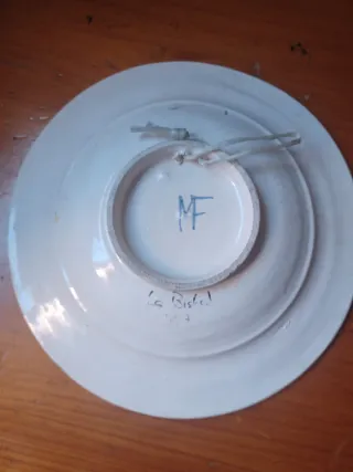 Plato Cerámica Catalana Antiguo La Cirereta