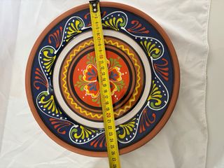 Plato Cerámica Pintado a Mano Vintage