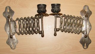 Par candelabros victorianos porta velas piano XIX