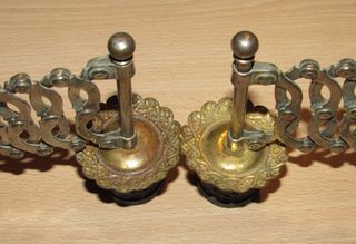 Par candelabros victorianos porta velas piano XIX