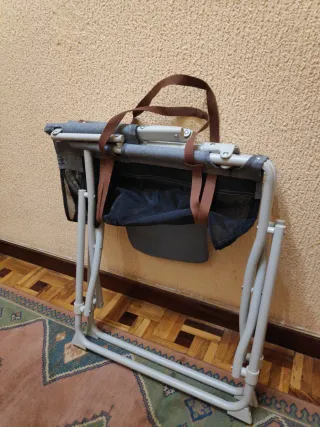 Silla Plegable Quechua Confort Camping Gris