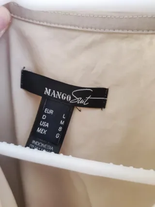 Vestido camisero beige Mango Suit Talla L