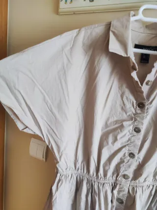 Vestido camisero beige Mango Suit Talla L