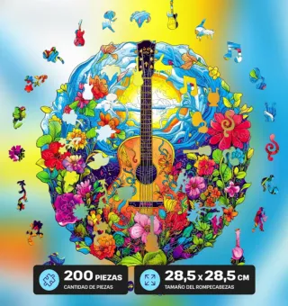 Puzzle Madera Guitarra 200 Piezas