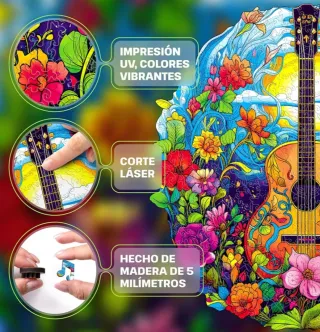 Puzzle Madera Guitarra 200 Piezas